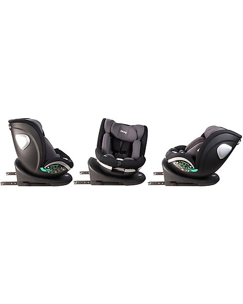 Ding Baby Seggiolino Auto Mace I-Size 360° - Nero e Grigio - Gruppo 0+/1/2/3 Seggiolini Auto Gruppo 0+/1