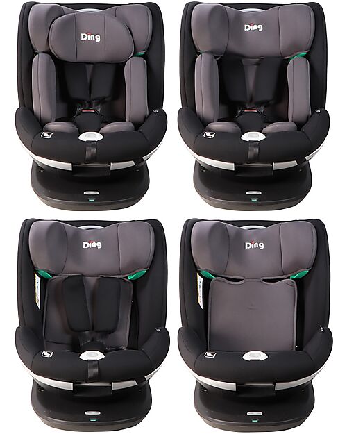 Ding Baby Seggiolino Auto Mace I-Size 360° - Nero e Grigio - Gruppo 0+/1/2/3 Seggiolini Auto Gruppo 0+/1