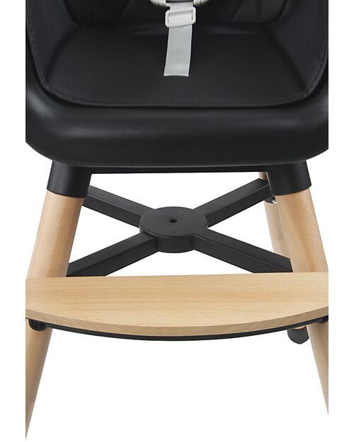 Ding Baby Seggiolone Evolutivo 2 in 1 Daily in Legno - Nero Seggioloni Pappa