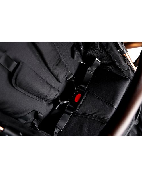 Ding Baby Trio Passeggino e Carrozzina Juna  + Ovetto - Nero/Rosé - La Seduta si Trasforma in Navicella! Passeggini Trio e Duo