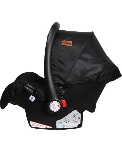 Ding Baby Trio Passeggino e Carrozzina Liam + Ovetto - Nero/Rosé - La Seduta si Trasforma in Navicella! Passeggini Trio e Duo