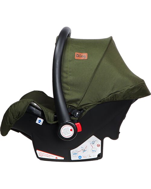 Ding Baby Trio Passeggino e Carrozzina Liam + Ovetto - Nero/Verde Foresta - La Seduta si Trasforma in Navicella! Passeggini Trio e Duo