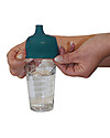 Dis Une Couleur Tappo Sippy Antigoccia Universale con Beccuccio, Pacco da 2 - Verde Petrolio Tazze