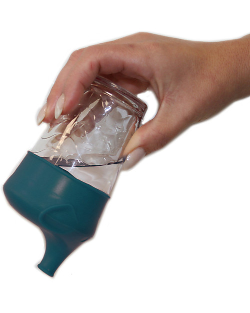 Dis Une Couleur Tappo Sippy Antigoccia Universale con Beccuccio, Pacco da 2 - Verde Petrolio Tazze