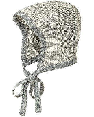 Disana Cappellino Bebé - Grigio Naturale - 100% Lana Merino Cappelli Invernali