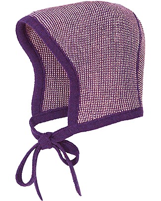 Disana Cappellino Bebé, Prugna Melange - 100% lana merino Cappelli