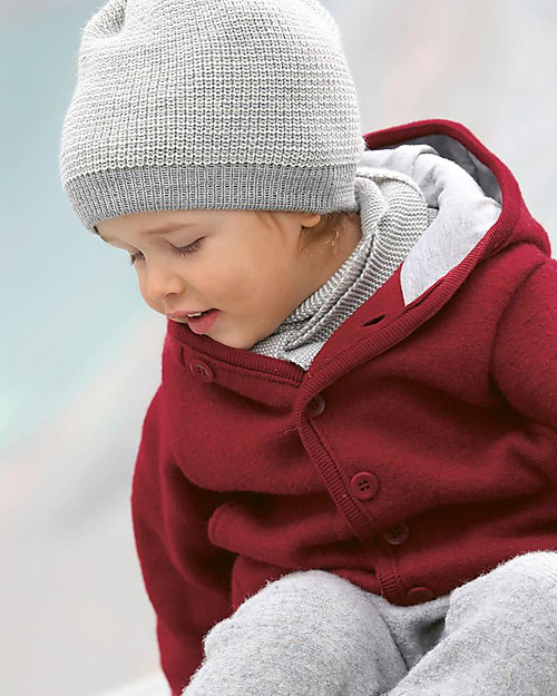 Disana Cappellino Classico, Grigio Naturale - 100% lana merino Cappelli Invernali