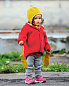 Disana Cappellino in Lana Cotta con Stringhe, Giallo curry - 100% lana merino Cappelli Invernali