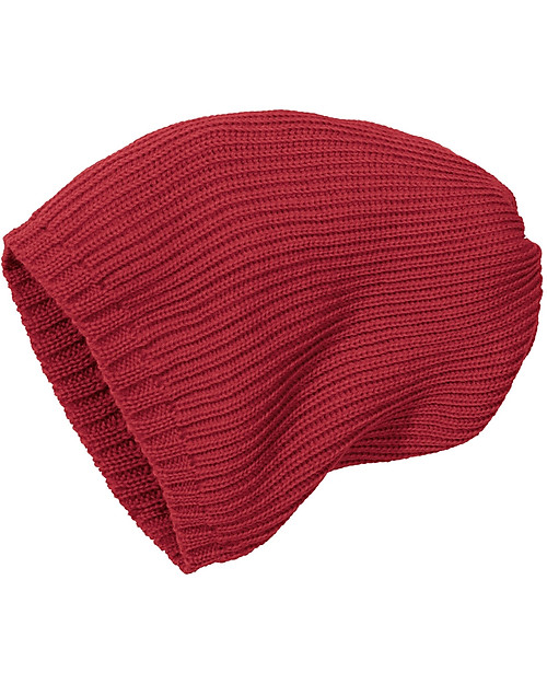 Disana Cappello Lavorato a Maglia - Bordeaux - 100% Lana Merino Cappelli Invernali