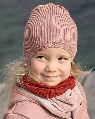 Disana Cappello Lavorato a Maglia - Rosé - 100% Lana Merino Cappelli Invernali