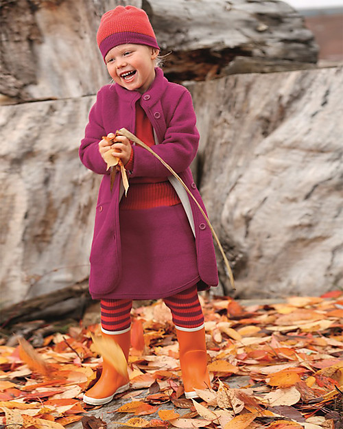 Disana Cappotto Bimba in Lana Cotta, Lampone 4-5 anni Cappotti