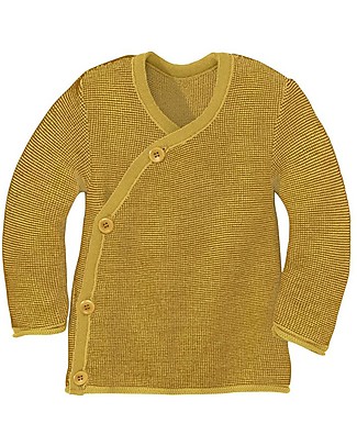 Disana Cardigan in Lana Merino, Giallo Oro Cardigan