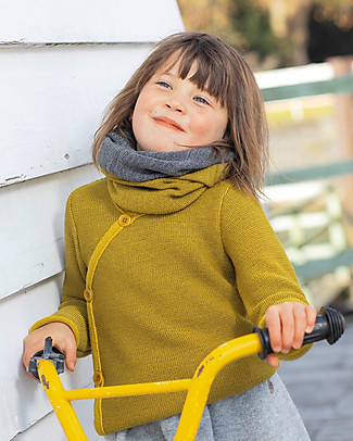 Disana Cardigan in Lana Merino - Giallo Oro Giacche