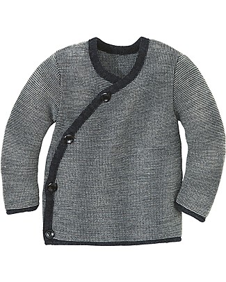 Disana Cardigan in Lana Merino, Grigio Melange Cardigan