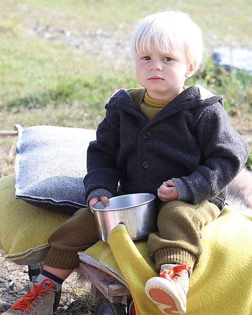 Disana Cardigan in Pura Lana Merino - Antracite Giacche