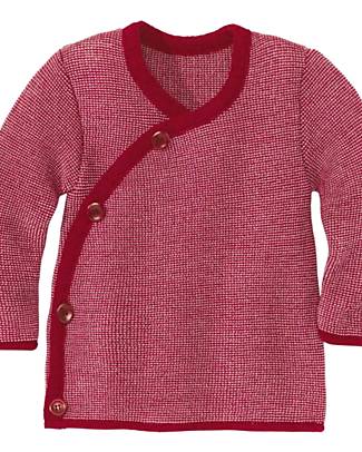 Disana Cardigan Mélange - Bordeaux Rosé -100% Lana Merino Bio Certificata GOTS Cardigan