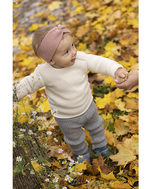 Disana Fascia per Capelli in Lana Cotta - Rosé - 100% Lana Merino Bio Certificata GOTS Cappelli Invernali