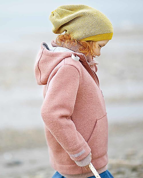 Disana Giaccone Bimba in Lana Merino, Rosa Giacche