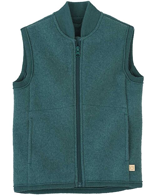 Disana Gilet in Pura Lana Merino - Eucalipto Giacche