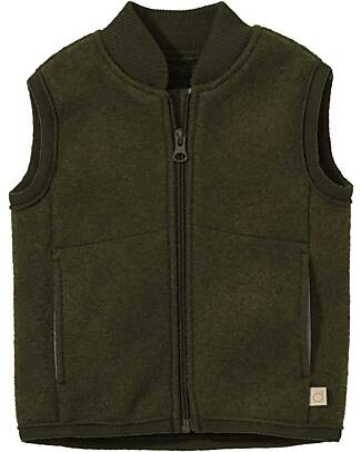 Disana Gilet in Pura Lana Merino - Verde Oliva Giacche
