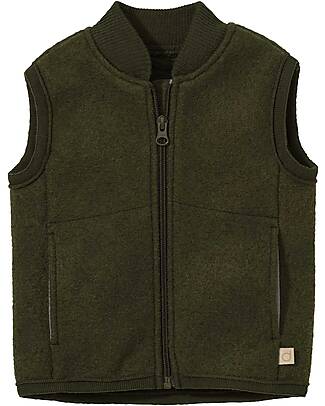 Disana Gilet in Pura Lana Merino - Verde Oliva Giacche