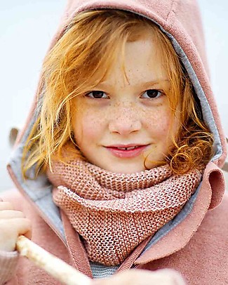 Disana Girocollo in Lana Merino - Rosa Naturale - Taglia Bambina o Donna Sciarpe e Mantelle