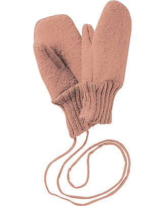 Disana Guanti in Lana Cotta - Rosé - 100% Lana Merino Bio Certificata GOTS Guanti