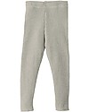 Disana Leggings in Maglia a Costine, Grigio  - Pura Lana Merino Leggings