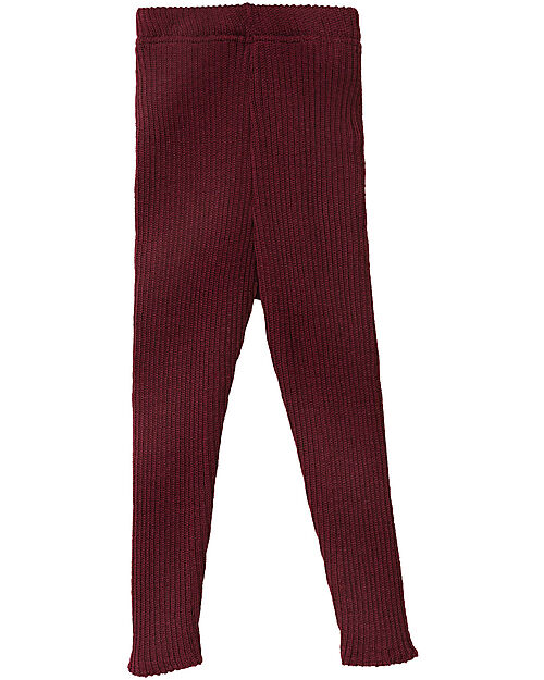 Disana Leggings in Maglia - Cassis - 100% Lana Merino Bio Certificata GOTS Leggings