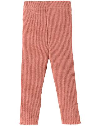 Disana Leggins in Maglia - Rosa - 100% Lana Merino Bio Certificata GOTS Leggings
