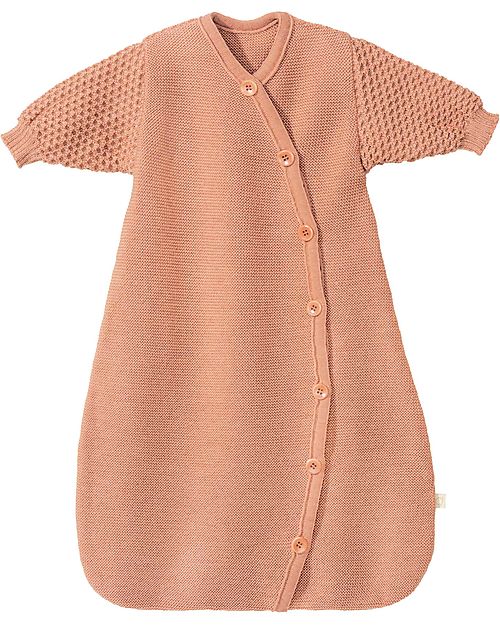 Disana Sacco Nanna a Maniche Lunghe 0/12 Mesi - Rosa - Lana Merino Bio - TOG 1.7 Sacchi Nanna