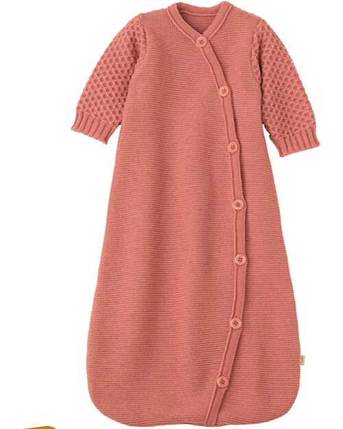 Disana Sacco Nanna a Maniche Lunghe - Rosa - Lana Merino Bio - TOG 1.7 Sacchi Nanna