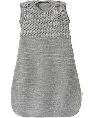Disana Sacco Nanna Senza Maniche 60 cm - Grigio - Lana Merino Bio - TOG 1.7 Sacchi Nanna Leggeri