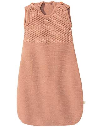 Disana Sacco Nanna Senza Maniche 60 cm - Rosa - Lana Merino Bio - TOG 1.7 Sacchi Nanna Leggeri