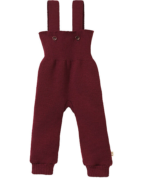Disana Salopette in Maglia - Cassis - 100% Lana Merino Bio Certificata GOTS Salopette