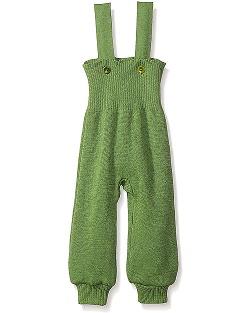 Disana Salopette in Maglia di Lana, Verde Salopette