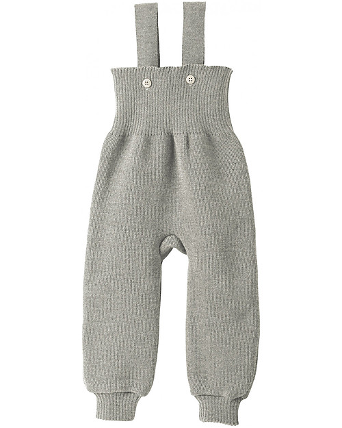 Disana Salopette in Maglia - Grigio - 100% Lana Merino Bio Salopette
