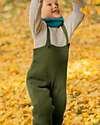 Disana Salopette in Maglia - Verde Oliva - 100% Lana Merino Bio Certificata GOTS Salopette