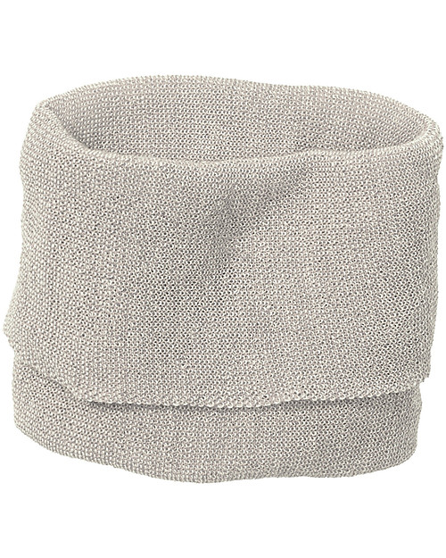 Disana Sciarpa a Tubo in Lana Merino - Grigio Naturale - Taglia Bambino o Adulto Sciarpe