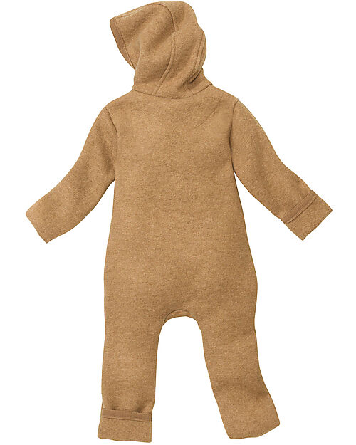 Disana Tuta da Esterno con Cappuccio in Lana Cotta - Caramel - 100% Lana Merino Bio Certificata GOTS Tute Invernali