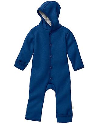 Disana Tuta Manica Lunga in Lana Cotta - Blu Navy - 100% Lana Merino Bio Certificata GOTS Tutine Lunghe