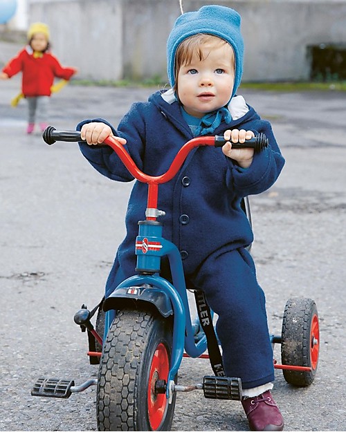 Disana Tutina Maniche Lunghe in Lana Cotta, Blu Tute Invernali