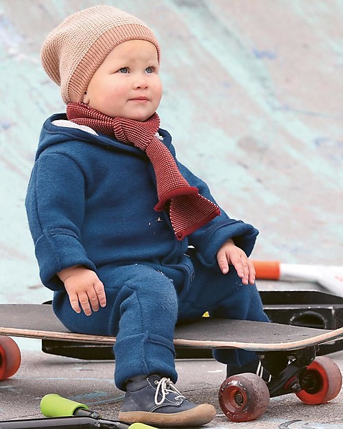 Disana Tutina Maniche Lunghe in Lana Cotta, Blu Tute Invernali