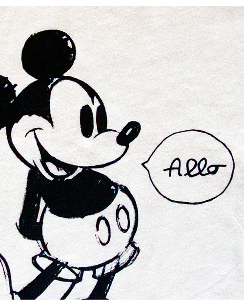 Disney e Atsuyo et Akiko T-Shirt 'Allo' Topolino Disney- Cotone Bio T-shirt