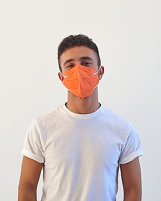 Dispositivi di Protezione Individuale 1 x Mascherina Filtrante FFP2 - Arancio - Certificazione CE Mascherine di Protezione Individuale_