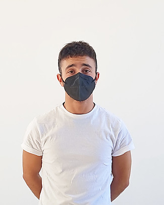 Dispositivi di Protezione Individuale 1 x Mascherina Filtrante FFP2 - Nero - Certificazione CE Mascherine di Protezione Individuale_
