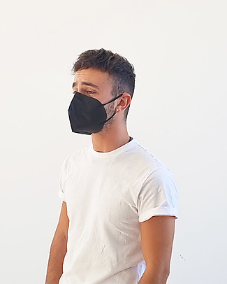 Dispositivi di Protezione Individuale 1 x Mascherina Filtrante FFP2 - Nero - Certificazione CE Mascherine di Protezione Individuale_