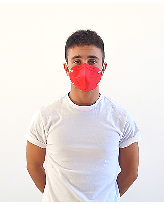 Dispositivi di Protezione Individuale 1 x Mascherina Filtrante FFP2 - Rosso - Certificazione CE Mascherine di Protezione Individuale_