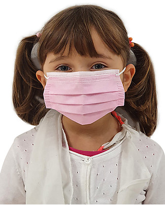 Dispositivi di Protezione Individuale 10 x Mascherine Filtranti Monouso Rosa per Bambine - Tipo 2R - 3 Strati - Made in Italy Mascherine di Protezione Individuale