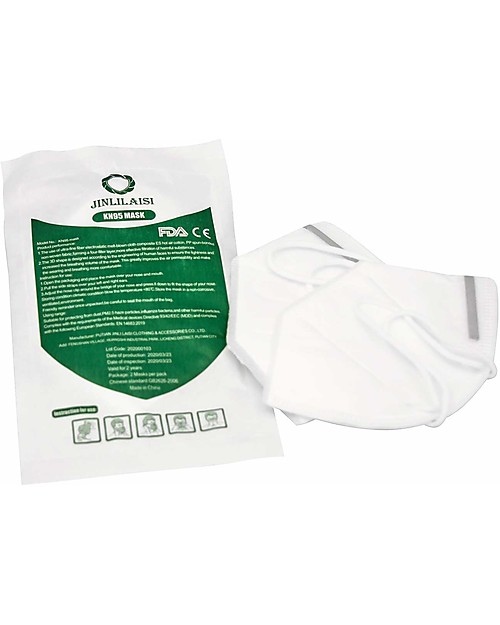 Dispositivi di Protezione Individuale 2 x Mascherine Filtranti KN95 (filtraggio equivalente FFP2) - 4 strati - Certificazione CE e FDA Mascherine Protettive_